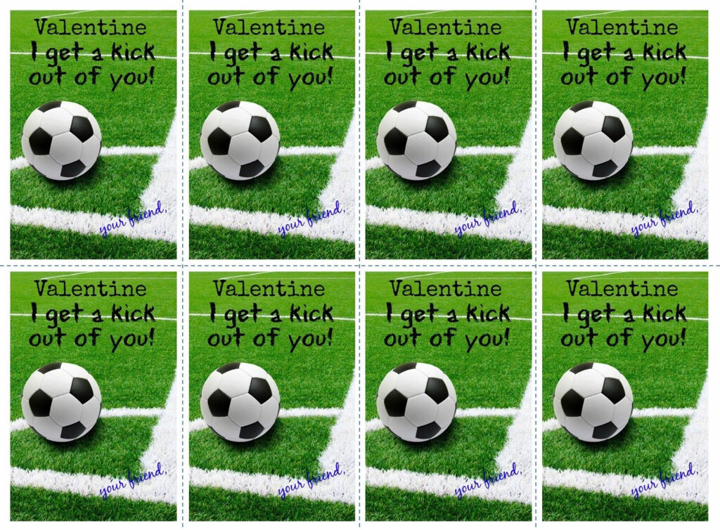 Soccer Valentine Cards