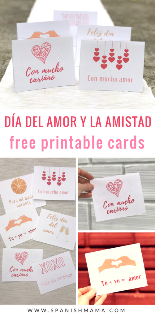 Spanish Valentine s Day Cards Free Printables For D a Del Amor 