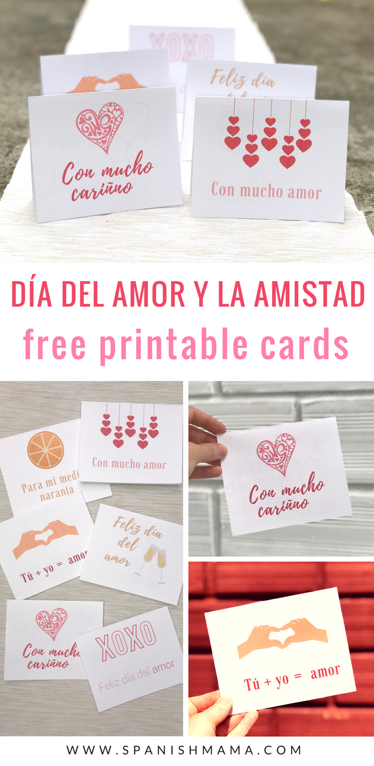 Spanish Valentine s Day Cards Free Printables For D a Del Amor