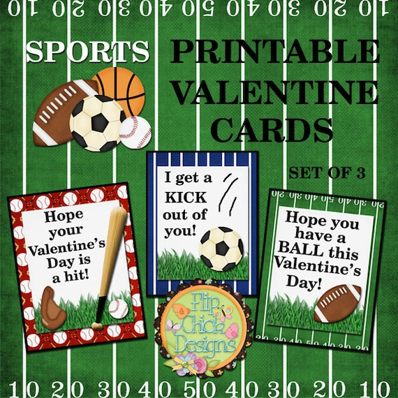 Sports Printable Valentine Cards