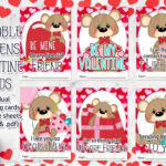 Teddy Bear Valentine Cards Bear Printable Valentine Cards