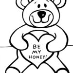 Teddy Bear Valentine Coloring Pages