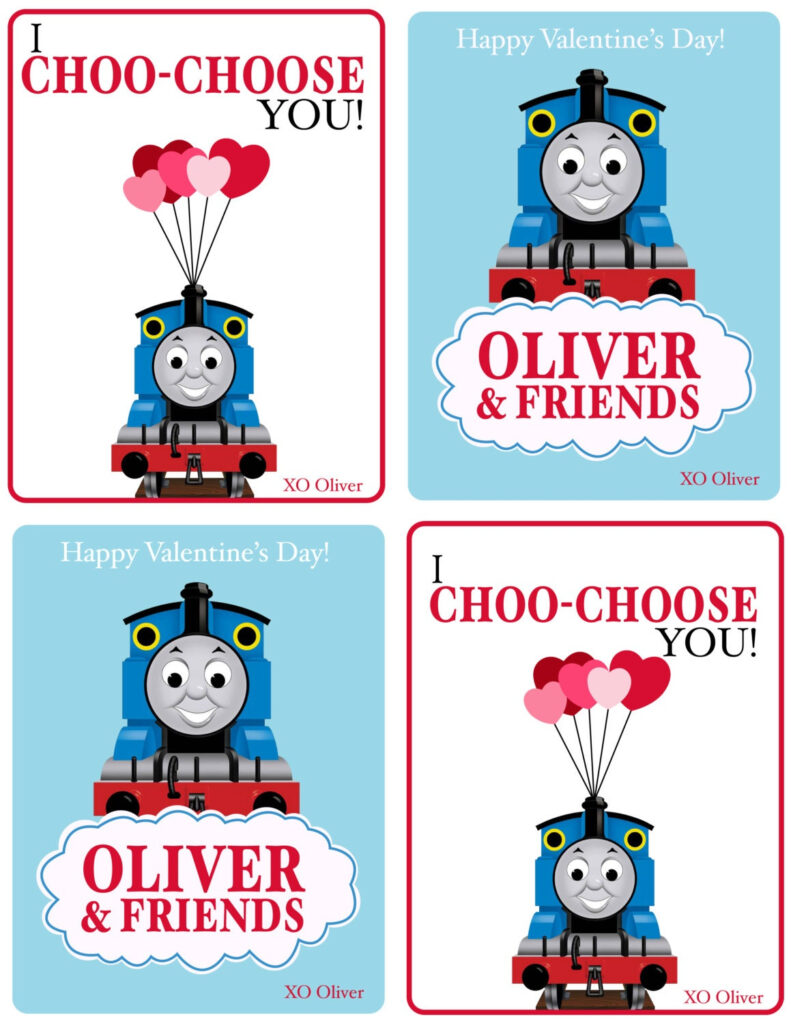 Thomas The Train Custom Valentine s Day Card PRINTABLE