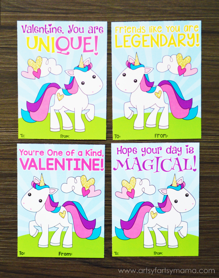 Unicorn Valentine Printables