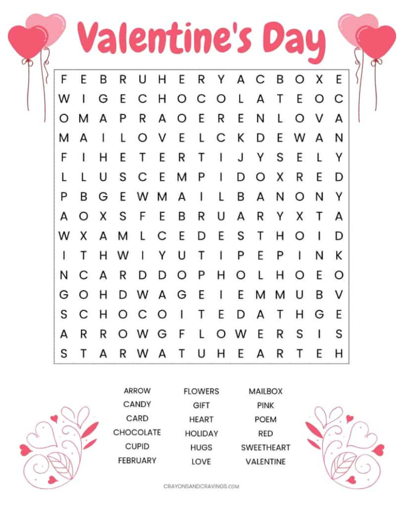 Valentine Activity Printables