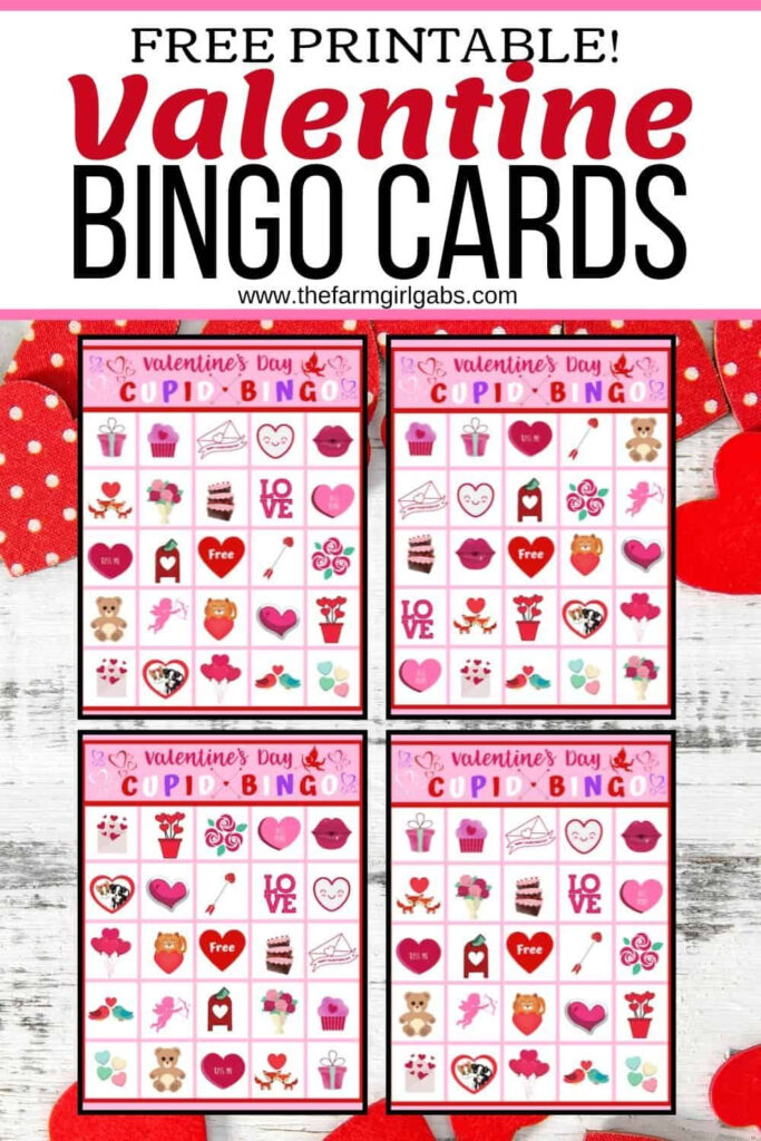 Valentine Bingo Free Printable Valentines Day Game With 10 Cards Free 