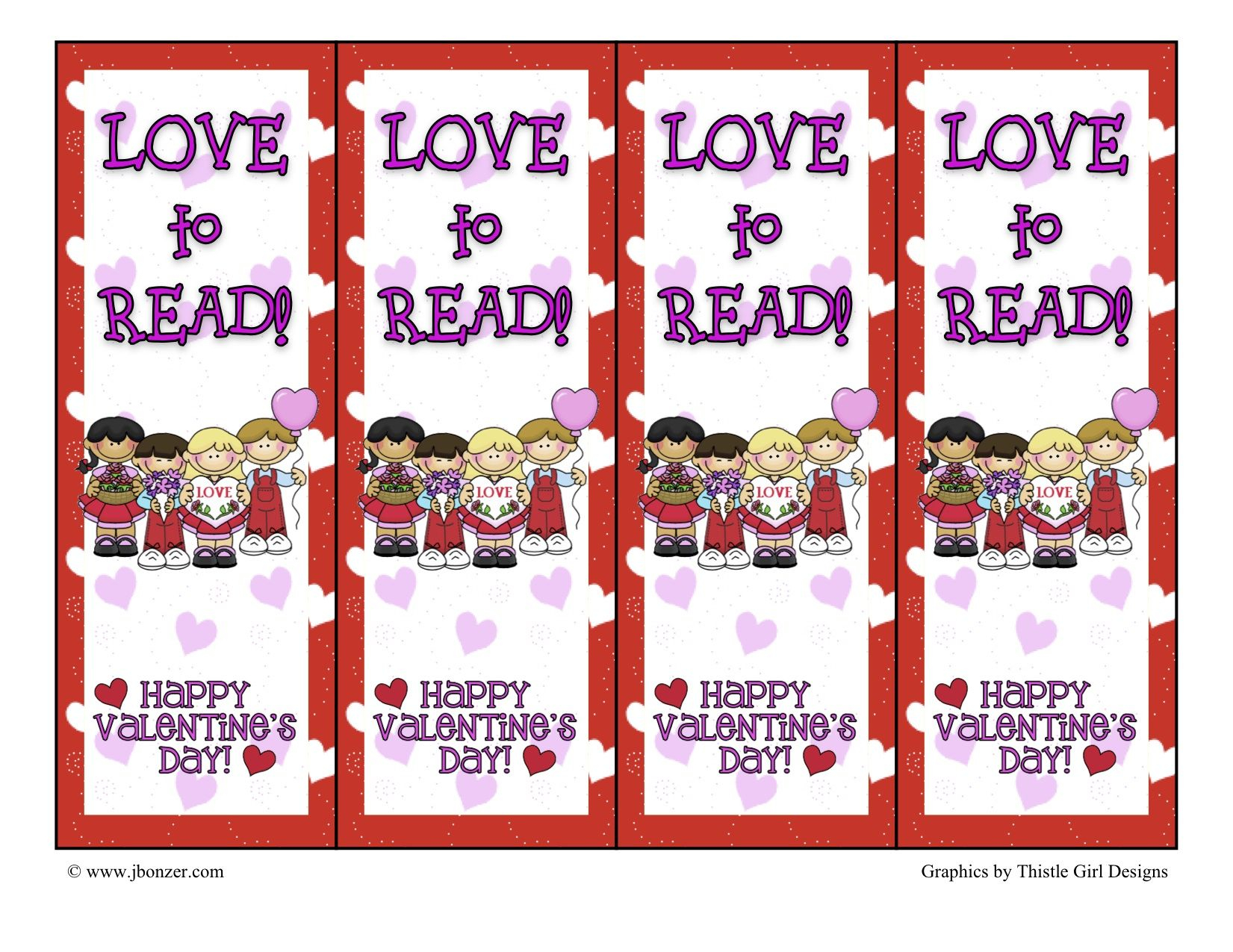 Valentine Bookmarks Printable