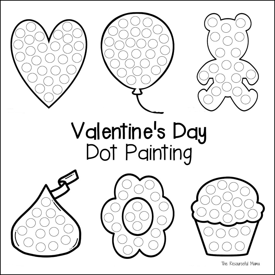 Valentine Dot Marker Printables Printable Word Searches