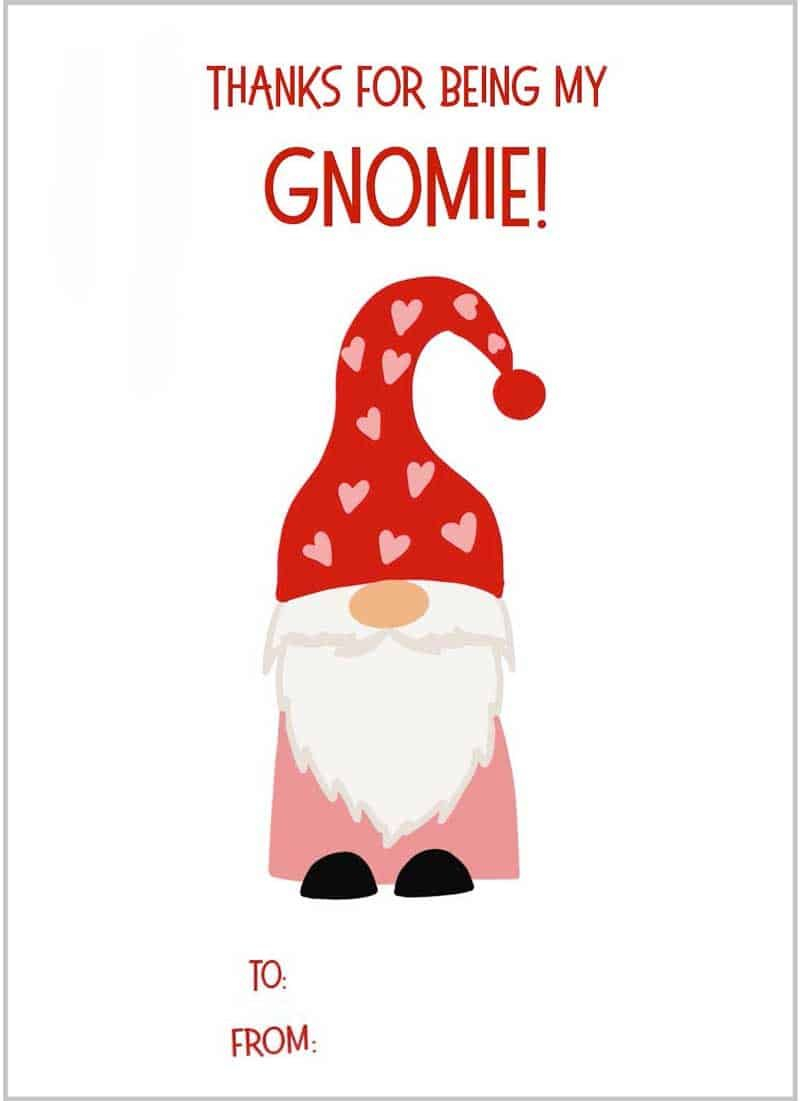 Valentine Gnome Printable Printable Calendars AT A GLANCE