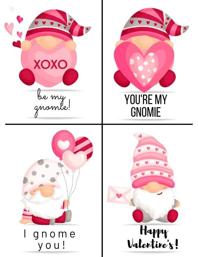 Valentine Gnome Printable