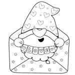 Valentine Gnomes Coloring Pages OriginalMOM