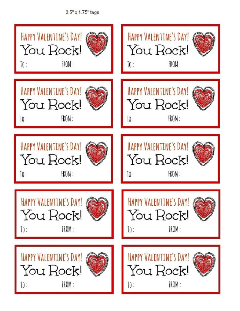 Valentine Printables You Rock Valentines Printables Free Printable 