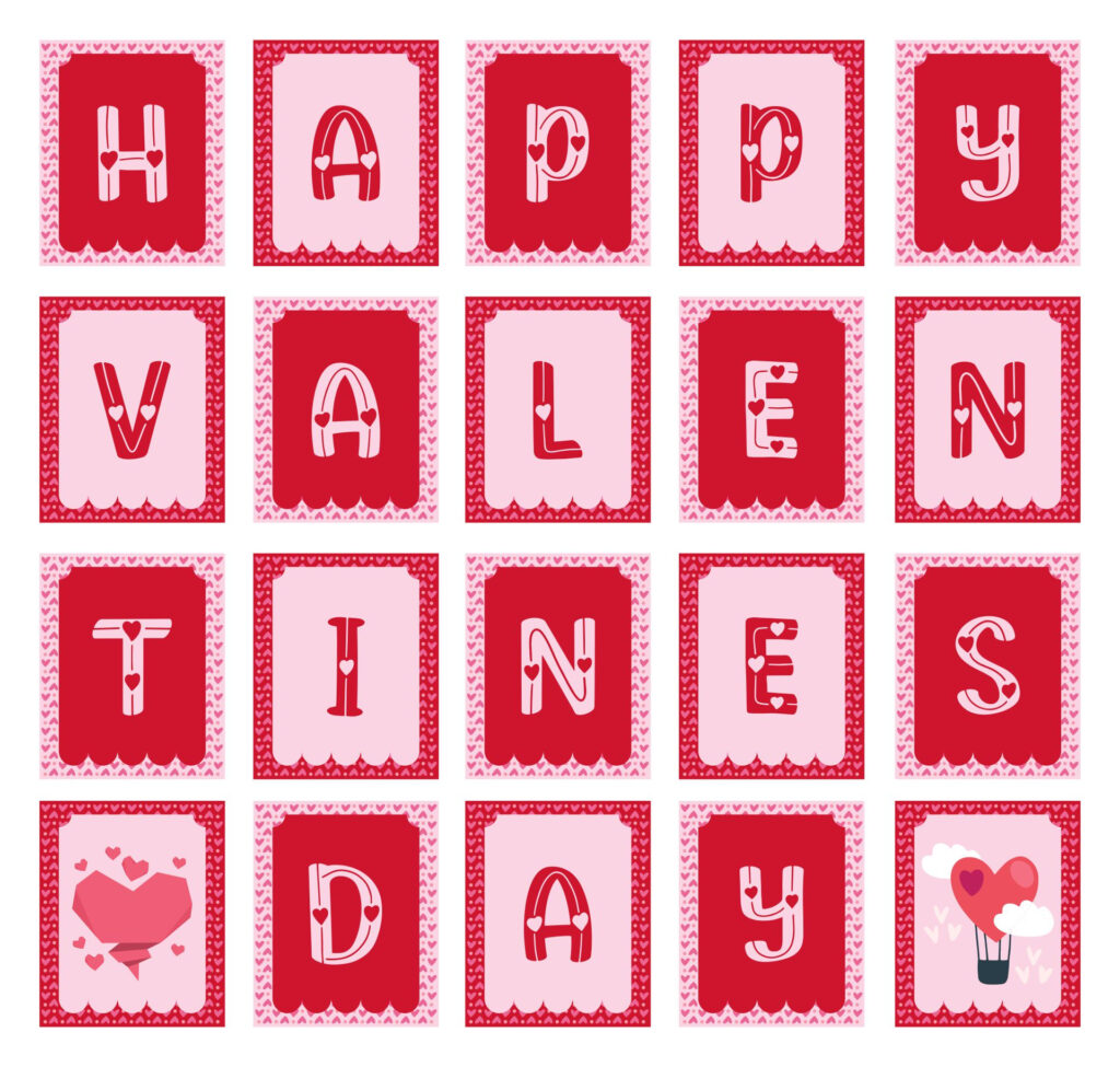 Valentine s Banner Templates 10 Free PDF Printables Printablee