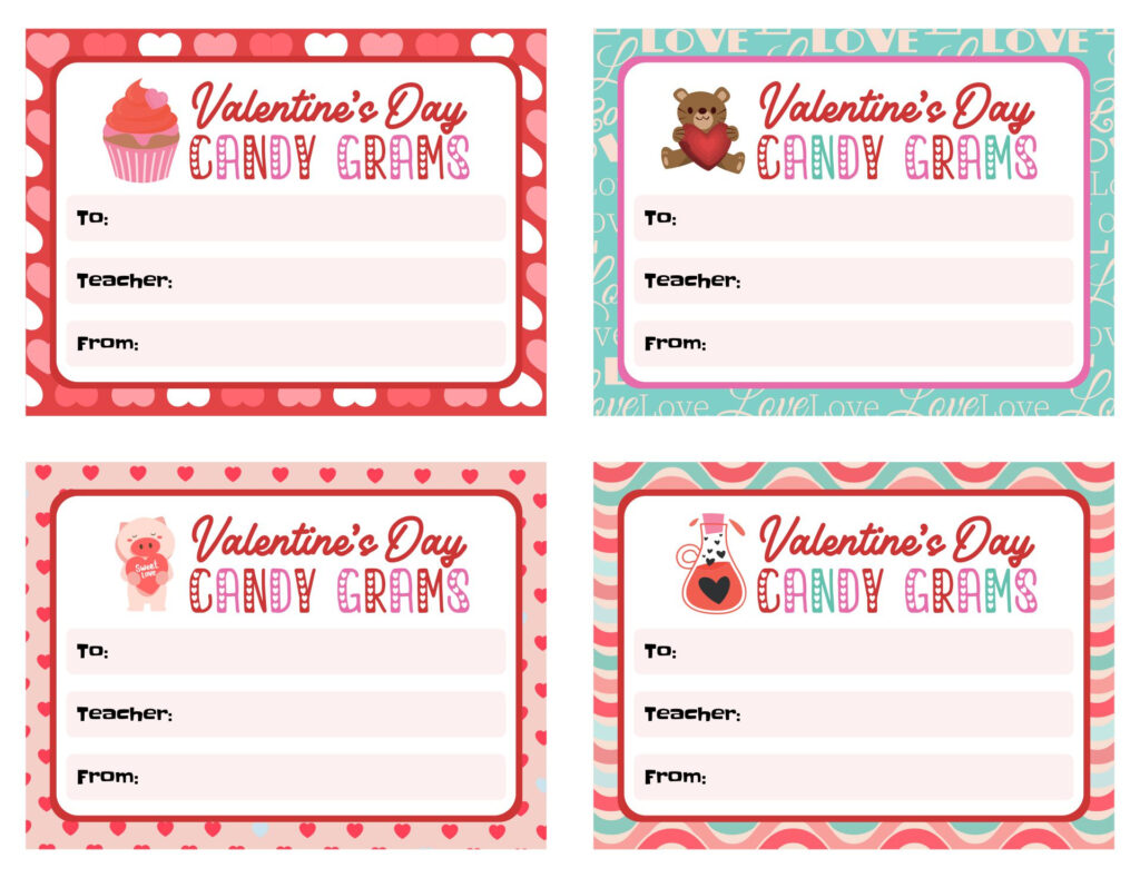 Valentine s Candy Grams 10 Free PDF Printables Printablee