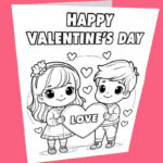 Valentine s Day Cards To Color Free Printable Just Do Crafts