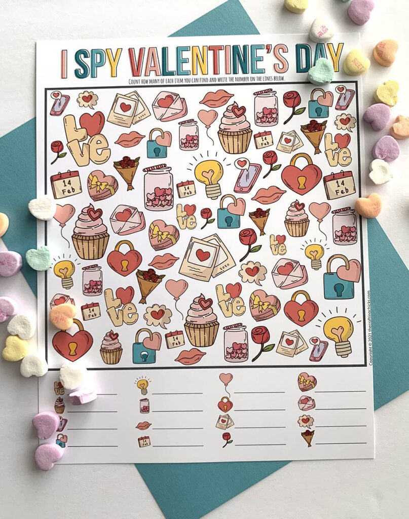 Valentine s Day I Spy Printable Game The Crafting Chicks