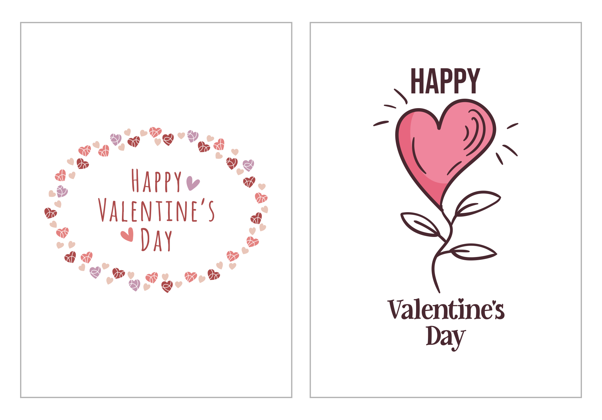 Valentine s Templates 6 Free PDF Printables Printablee