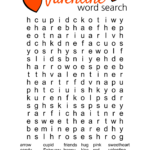 Valentine Word Search Free Printable