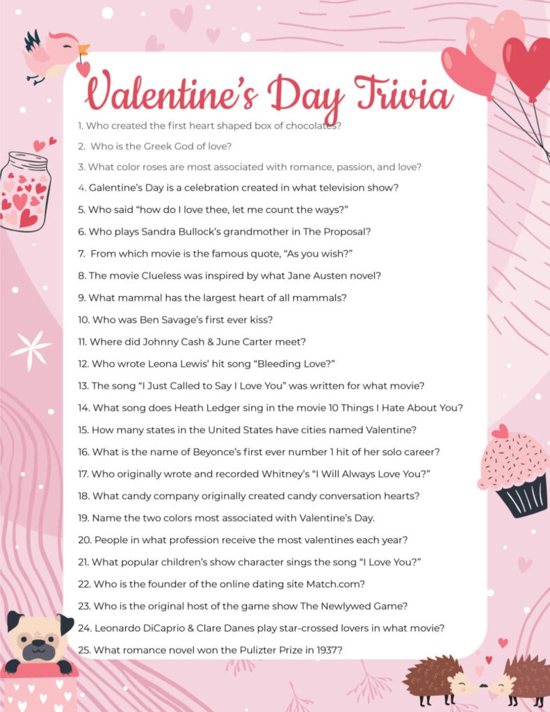 Valentines Day Quiz Courageous Christian Father Exciting Valentine 