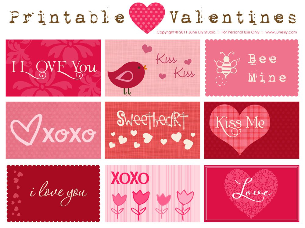 Valentines Free Printables Cards Free Templates Printable