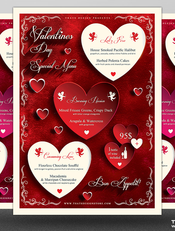 Valentines Menu Template