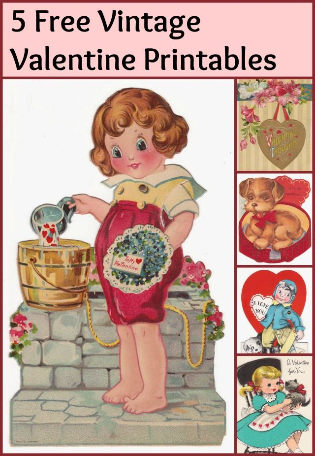 Vintage Valentines Printables 4 U In 2023 Vintage Valentine Crafts 