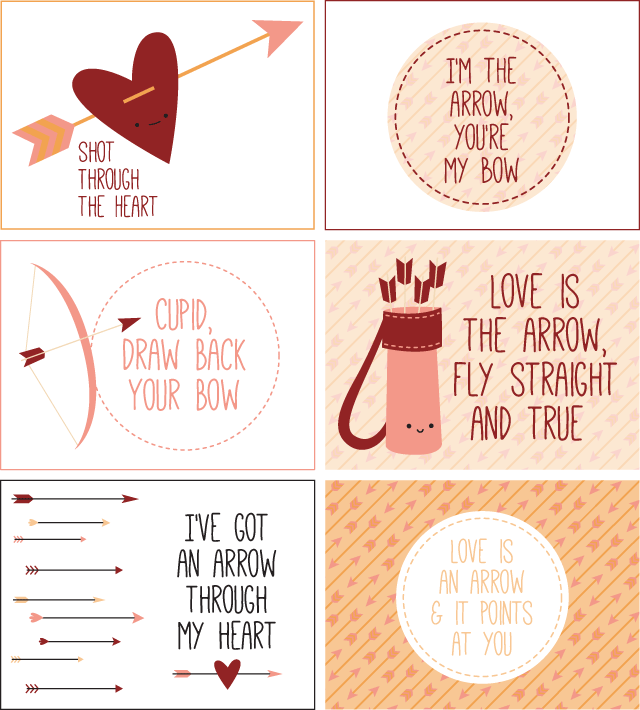 Wild Olive Printable Arrow Valentines