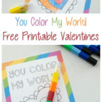 You Color My World Free Printable Valentines