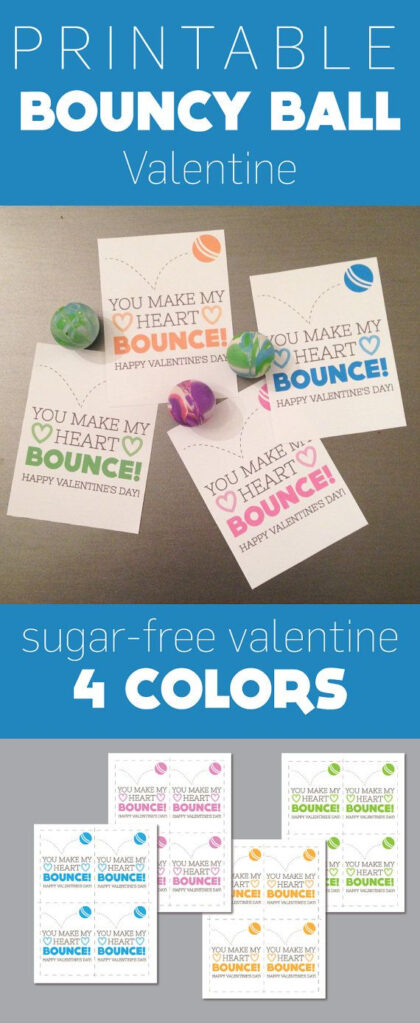 You Make My Heart Bounce Bouncy Ball Valentine Printable In Etsy 