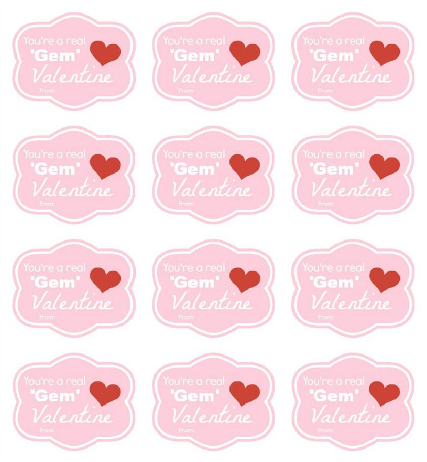 You re A Real Gem Valentine Printable About A Mom